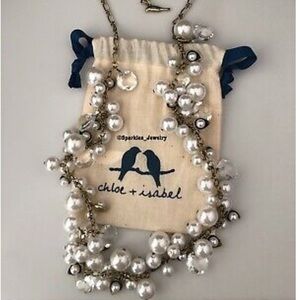 NWT Chloe + Isabel Pearl & Crystal Drops Necklace